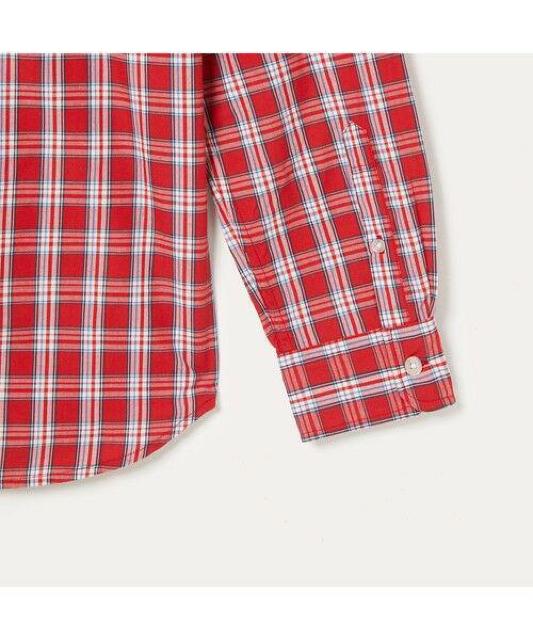 新品 AIGLE エーグル DFT オックスフォード チェックシャツ S 赤 長袖 < ブランド 新品 AIGLE エーグル DFT オックスフォード チェックシャツ S 赤 長袖 < ブランドの