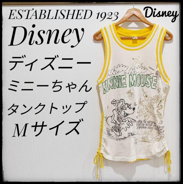 ★ESTABLSHED1923★Disney★ディズニー★タンクトップ★Tシャツ★白×黄色★Mサイズ★部屋着★まとめ買い歓迎★ < 女性ファッション  ★ESTABLSHED1923★Disney★ディズニー★タンクトップ★Tシャツ★白×黄色★Mサイズ★部屋着★まとめ買い歓迎★  < 女性ファッションの
