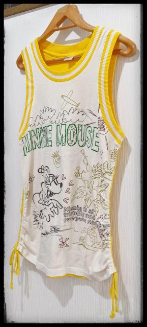 ★ESTABLSHED1923★Disney★ディズニー★タンクトップ★Tシャツ★白×黄色★Mサイズ★部屋着★まとめ買い歓迎★ < 女性ファッション  ★ESTABLSHED1923★Disney★ディズニー★タンクトップ★Tシャツ★白×黄色★Mサイズ★部屋着★まとめ買い歓迎★ < 女性ファッションの