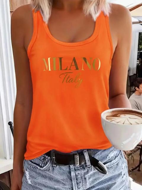 超お買い得690円★レディース ノースリーブ レーサーベスト - ビビッドオレンジ MILANOUSAサイズS(日本サイズL相当) < 女性ファッション  超お買い得690円★レディース ノースリーブ レーサーベスト - ビビッドオレンジ MILANOUSAサイズS(日本サイズL相当)  < 女性ファッションの