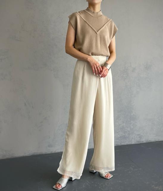 新品☆&g'aime(アンジェム)レイヤードライクノースリーブニット☆ < 女性ファッション 新品☆&g'aime(アンジェム)レイヤードライクノースリーブニット☆ < 女性ファッションの