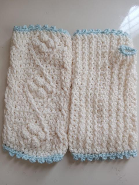 ハンドウォーマー(白×水色)男性用 < ペット/手芸/園芸  ハンドウォーマー(白×水色)男性用  < ペット/手芸/園芸の