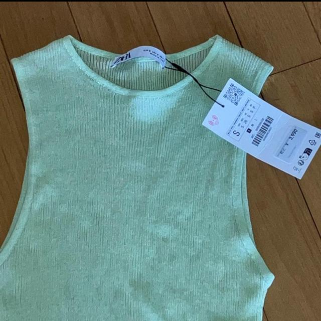 ZARA タンクトップ ジャージーニット  S < ブランド  ZARA タンクトップ ジャージーニット  S < ブランドの