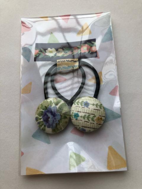 ハンドメイド ヘアゴム くるみボタン ツイン コットン 森ガール < 女性ファッション  ハンドメイド ヘアゴム くるみボタン ツイン コットン 森ガール  < 女性ファッションの