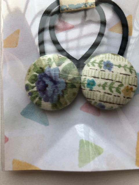 ハンドメイド ヘアゴム くるみボタン ツイン コットン 森ガール < 女性ファッション  ハンドメイド ヘアゴム くるみボタン ツイン コットン 森ガール < 女性ファッションの