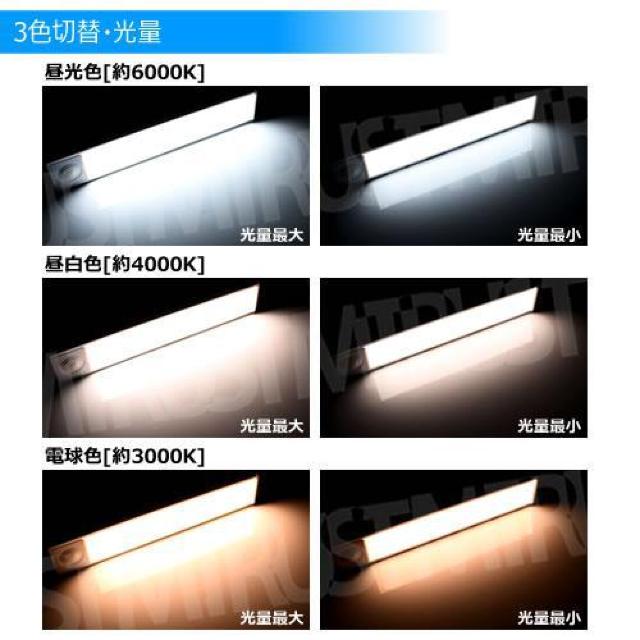 薄型 LED 人感 センサーライト 60cm 1本 ボディカラー ブラック【人感センサー 3色切替 調光 室内】エムトラ < 家電/AV  薄型 LED 人感 センサーライト 60cm 1本 ボディカラー ブラック【人感センサー 3色切替 調光 室内】エムトラ < 家電/AVの