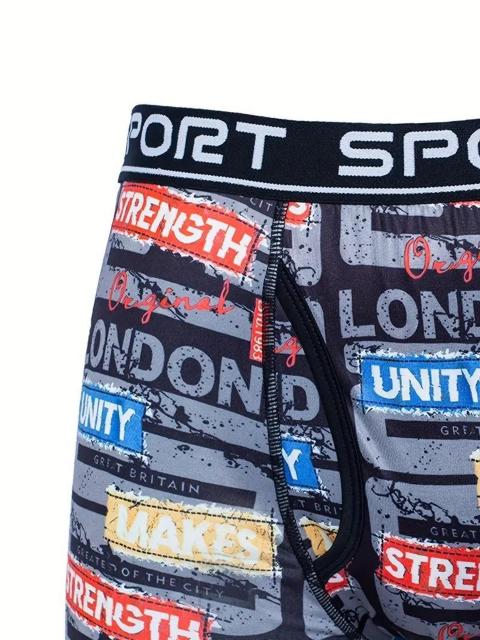 爆ヤス価格1590円★4 枚のメンズ下着セット 文字パターンプリント ボクサーブリーフセット USAサイズM(日本サイズXL相当) < 男性ファッション  爆ヤス価格1590円★4 枚のメンズ下着セット 文字パターンプリント ボクサーブリーフセット USAサイズM(日本サイズXL相当) < 男性ファッションの