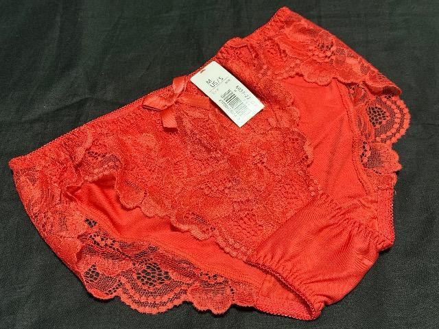 鮮やかなオレンジレッドのふりふりレース★aimerfeelデザインショーツ★Mサイズ < 女性ファッション 鮮やかなオレンジレッドのふりふりレース★aimerfeelデザインショーツ★Mサイズ < 女性ファッションの