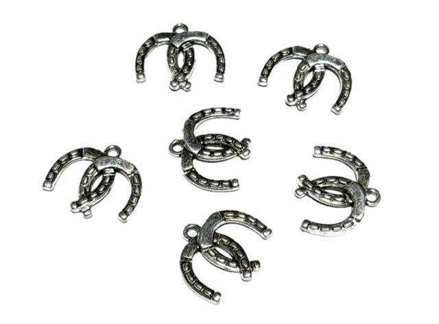 2168 銀色のダブル馬蹄 6個入り 干支 ウマ 金属チャーム アクセサリーパーツ < ペット/手芸/園芸 2168 銀色のダブル馬蹄 6個入り 干支 ウマ 金属チャーム アクセサリーパーツ < ペット/手芸/園芸の