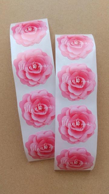 @ピンクの薔薇 サンキューシール 2シート8枚 < インテリア/ライフ @ピンクの薔薇 サンキューシール 2シート8枚 < インテリア/ライフの