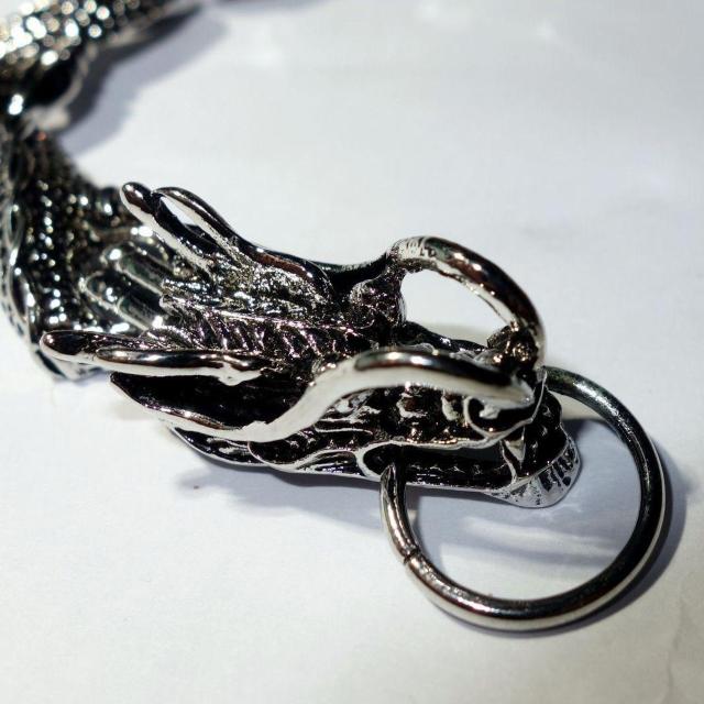 ドラゴン 竜 龍 ブレスレット アクセサリー シルバー色 銀色 メンズ < 男性アクセサリー/時計  ドラゴン 竜 龍 ブレスレット アクセサリー シルバー色 銀色 メンズ < 男性アクセサリー/時計の