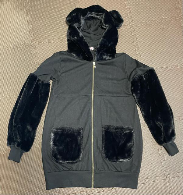 美品 レディース スエットパーカー★クマフェイクファーパーカー★WEGO☆くま耳☆ラインストーン ファーコート★黒 Mサイズ < 女性ファッション  美品 レディース スエットパーカー★クマフェイクファーパーカー★WEGO☆くま耳☆ラインストーン ファーコート★黒 Mサイズ  < 女性ファッションの
