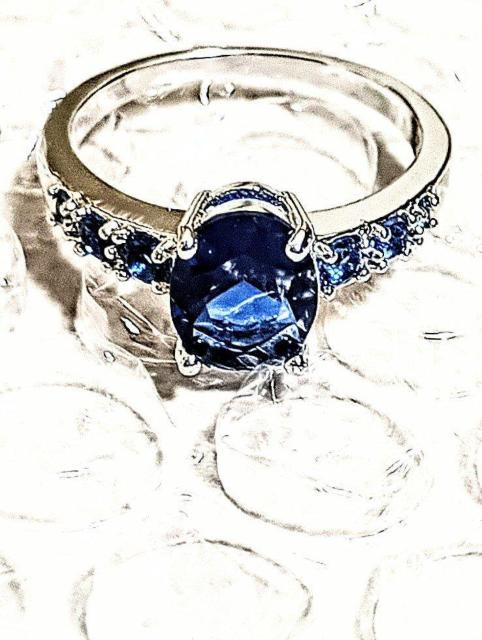 海外輸入宝石 青玉ブルーサファイアリングsize15号 < 女性アクセサリー/時計  海外輸入宝石 青玉ブルーサファイアリングsize15号  < 女性アクセサリー/時計の