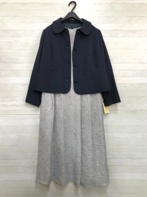 新品☆LL紺グレー♪ロングワンピーススーツ♪フォーマル入学式卒業式☆R144 < 女性ファッション 新品☆LL紺グレー♪ロングワンピーススーツ♪フォーマル入学式卒業式☆R144 < 女性ファッションの