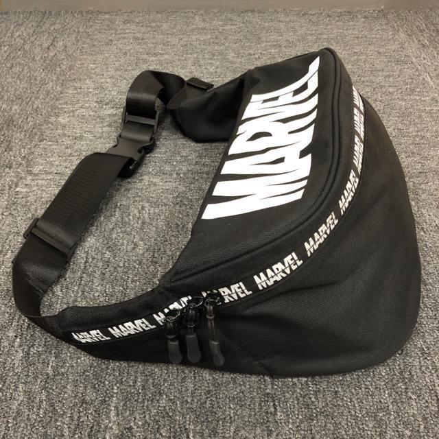 即決 MARVEL マーベル CORDURA ボディバッグ ブラック < アニメ/コミック/キャラクター  即決 MARVEL マーベル CORDURA ボディバッグ ブラック < アニメ/コミック/キャラクターの