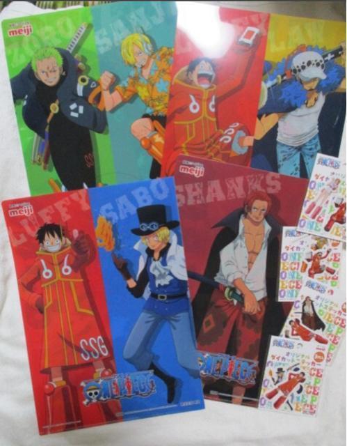 meiji ONE PIECE A4クリアファイル 4種&ダイカット ステッカー 3枚入 4種 合計8点セット ワンピース  明治 < アニメ/コミック/キャラクター  meiji ONE PIECE A4クリアファイル 4種&ダイカット ステッカー 3枚入 4種 合計8点セット ワンピース  明治  < アニメ/コミック/キャラクターの