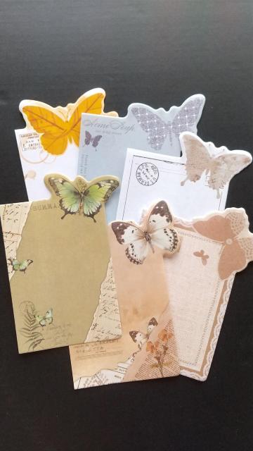 蝶々デザイン バラメモ・デザインペーパー 6種類6枚 < インテリア/ライフ 蝶々デザイン バラメモ・デザインペーパー 6種類6枚 < インテリア/ライフの