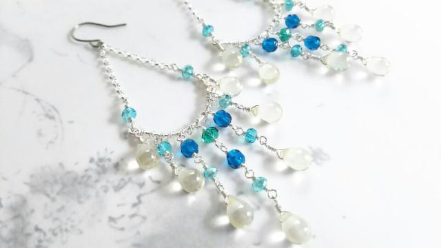 SF*シャンデリアピアス*レモン×青 20016 < 女性アクセサリー/時計 SF*シャンデリアピアス*レモン×青 20016 < 女性アクセサリー/時計の