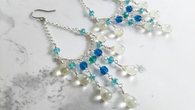 SF*シャンデリアピアス*レモン×青 20016 < 女性アクセサリー/時計 SF*シャンデリアピアス*レモン×青 20016 < 女性アクセサリー/時計の