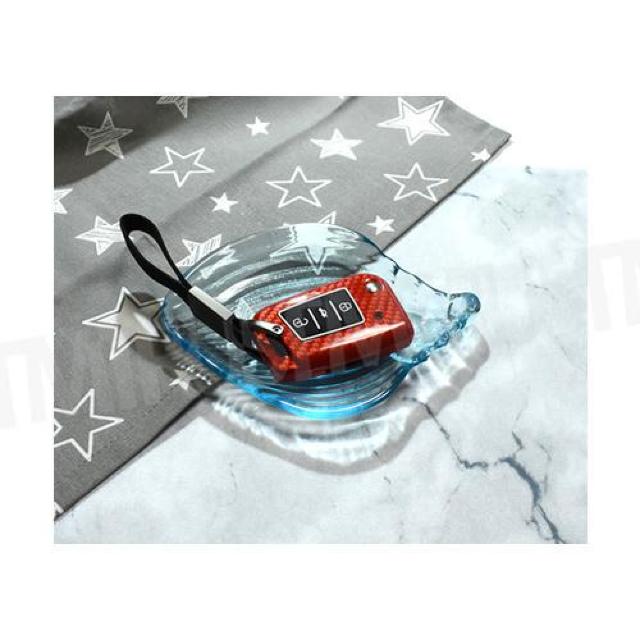 超LED】フォルクスワーゲン 専用スマートキー カバー TypeC ストラップ付 レッドカーボン < 自動車/バイク 超LED】フォルクスワーゲン 専用スマートキー カバー TypeC ストラップ付 レッドカーボン < 自動車/バイク