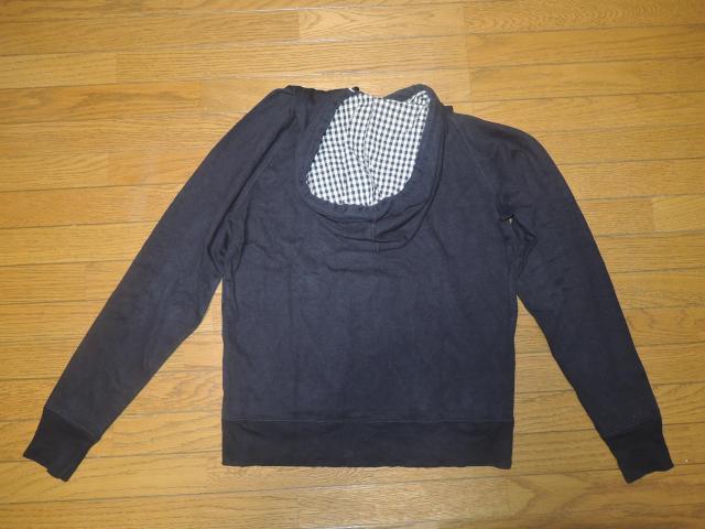 WTAPS ダブルタップス パーカー カットソー S 黒 薄手スウェット調 チェック柄 刺繍ステッチ < ブランド  WTAPS ダブルタップス パーカー カットソー S 黒 薄手スウェット調 チェック柄 刺繍ステッチ < ブランドの