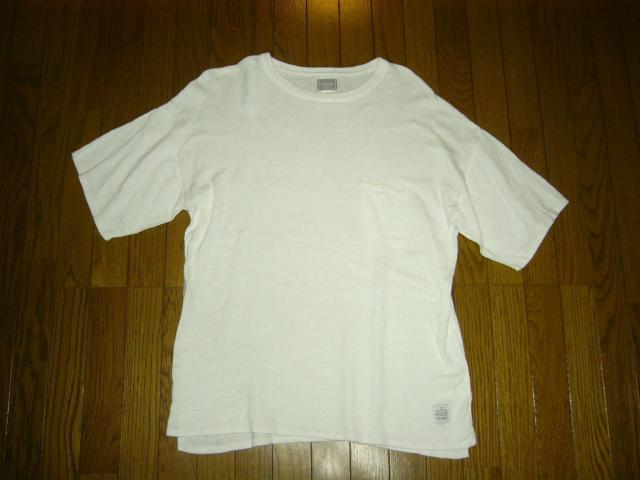 DELUXE デラックス 麻混 カットソー L 白 ポケTシャツ < ブランド DELUXE デラックス 麻混 カットソー L 白 ポケTシャツ < ブランドの