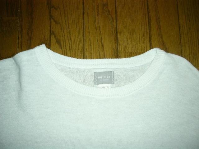 DELUXE デラックス 麻混 カットソー L 白 ポケTシャツ < ブランド DELUXE デラックス 麻混 カットソー L 白 ポケTシャツ < ブランドの