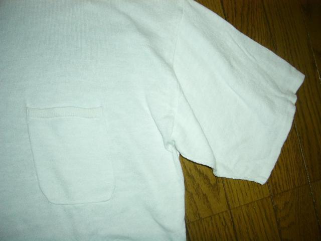 DELUXE デラックス 麻混 カットソー L 白 ポケTシャツ < ブランド DELUXE デラックス 麻混 カットソー L 白 ポケTシャツ < ブランドの