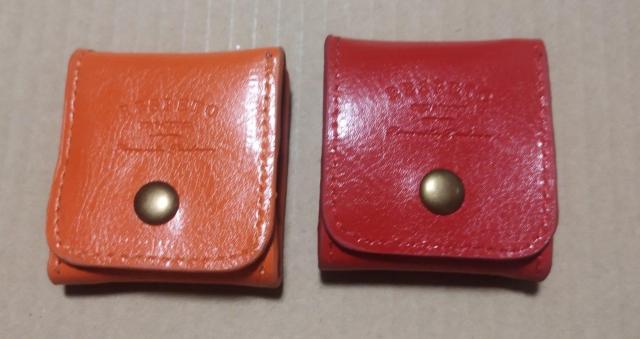 オレンジ 赤 本革 ミニサイフ 小さなコインケース < 女性ファッション  オレンジ 赤 本革 ミニサイフ 小さなコインケース  < 女性ファッションの