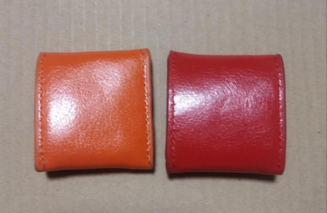 オレンジ 赤 本革 ミニサイフ 小さなコインケース < 女性ファッション  オレンジ 赤 本革 ミニサイフ 小さなコインケース < 女性ファッションの