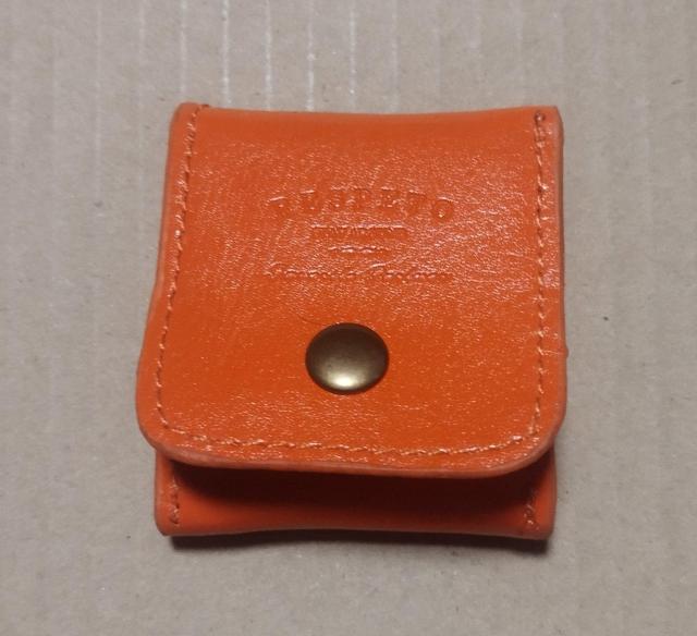 オレンジ 赤 本革 ミニサイフ 小さなコインケース < 女性ファッション  オレンジ 赤 本革 ミニサイフ 小さなコインケース < 女性ファッションの