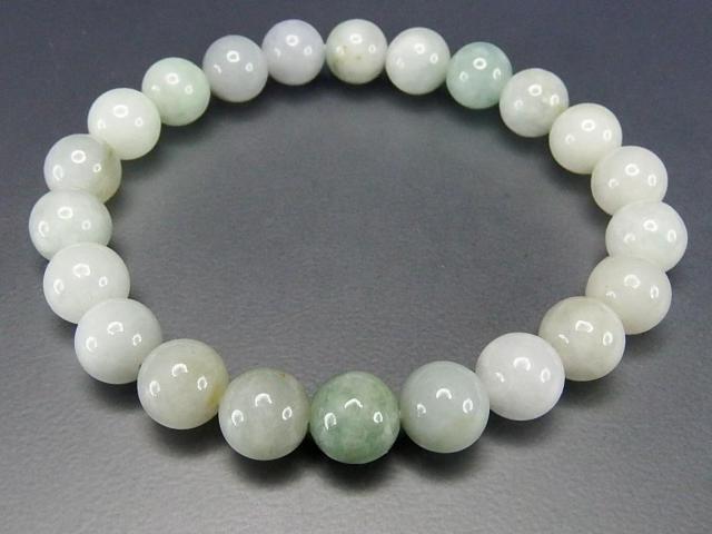 天然ミャンマー産ひすい翡翠数珠ブレスレット本翡翠ジェダイト8mm天然石 < 女性アクセサリー/時計  天然ミャンマー産ひすい翡翠数珠ブレスレット本翡翠ジェダイト8mm天然石 < 女性アクセサリー/時計の