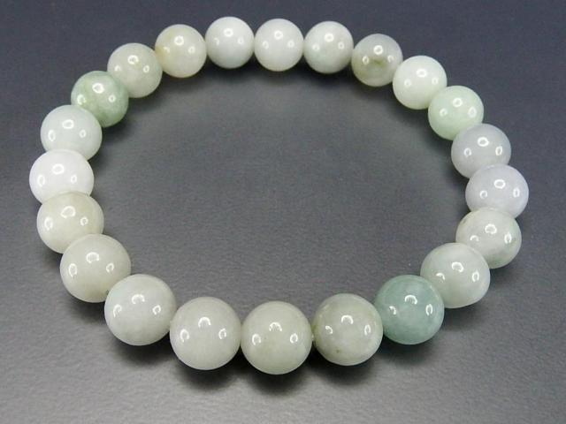 天然ミャンマー産ひすい翡翠数珠ブレスレット本翡翠ジェダイト8mm天然石 < 女性アクセサリー/時計  天然ミャンマー産ひすい翡翠数珠ブレスレット本翡翠ジェダイト8mm天然石 < 女性アクセサリー/時計の
