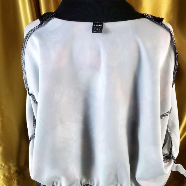込み★538★SHEIN★スカル&薔薇柄★ジャンパー/ブルゾン★S★ < 女性ファッション  込み★538★SHEIN★スカル&薔薇柄★ジャンパー/ブルゾン★S★ < 女性ファッションの