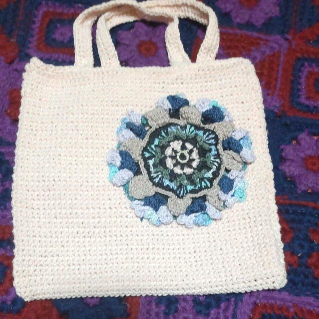 手編みの手提げバック < ペット/手芸/園芸  手編みの手提げバック < ペット/手芸/園芸の