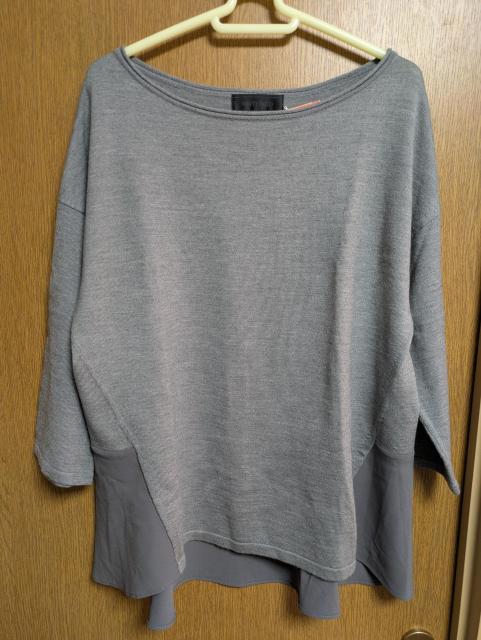 アンタイトル昨季美品ライトグレーウール混七分袖異素材ニット大きいサイズ411号12号LLXL異素材コンビセーター綺麗めニット < ブランド アンタイトル昨季美品ライトグレーウール混七分袖異素材ニット大きいサイズ411号12号LLXL異素材コンビセーター綺麗めニット < ブランドの