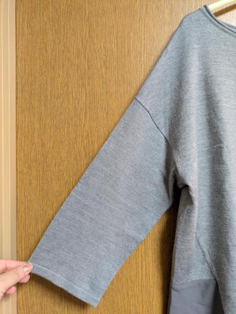 アンタイトル昨季美品ライトグレーウール混七分袖異素材ニット大きいサイズ411号12号LLXL異素材コンビセーター綺麗めニット < ブランド アンタイトル昨季美品ライトグレーウール混七分袖異素材ニット大きいサイズ411号12号LLXL異素材コンビセーター綺麗めニット < ブランドの