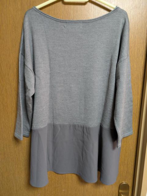 アンタイトル昨季美品ライトグレーウール混七分袖異素材ニット大きいサイズ411号12号LLXL異素材コンビセーター綺麗めニット < ブランド アンタイトル昨季美品ライトグレーウール混七分袖異素材ニット大きいサイズ411号12号LLXL異素材コンビセーター綺麗めニット < ブランドの