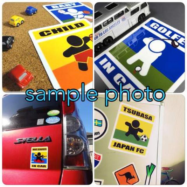 ☆ IN CARステッカー サッカーバージョン☆車 マグネット < レジャー/スポーツ  ☆ IN CARステッカー サッカーバージョン☆車 マグネット < レジャー/スポーツの