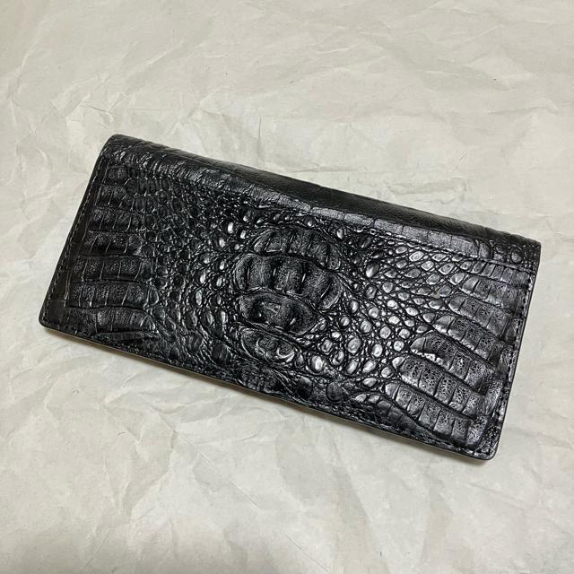 【保管未使用品】【クロコダイル】 レザー / 型押し / 長財布 カイマン ワニ革 < ブランド 【保管未使用品】【クロコダイル】 レザー / 型押し / 長財布 カイマン ワニ革 < ブランドの