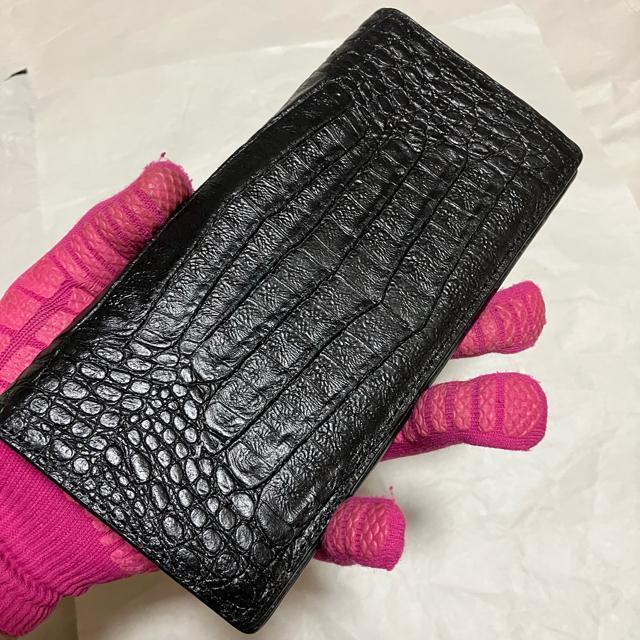 【保管未使用品】【クロコダイル】 レザー / 型押し / 長財布 カイマン ワニ革 < ブランド 【保管未使用品】【クロコダイル】 レザー / 型押し / 長財布 カイマン ワニ革 < ブランドの