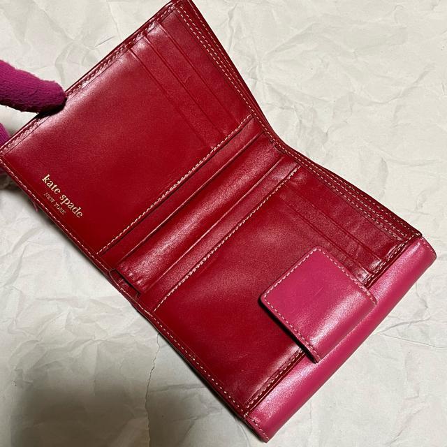 【KATE SPADE NEW YORK】【10319】 レザー 二つ折り財布 ピンク < ブランド 【KATE SPADE NEW YORK】【10319】 レザー 二つ折り財布 ピンク < ブランドの