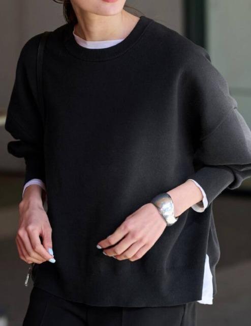 FRAMeWORK フレームワーク 人気ダブルジャガードプルオーバー黒色 美品 ドゥーズィエムクラス23区 < ブランド FRAMeWORK フレームワーク 人気ダブルジャガードプルオーバー黒色 美品 ドゥーズィエムクラス23区 < ブランドの