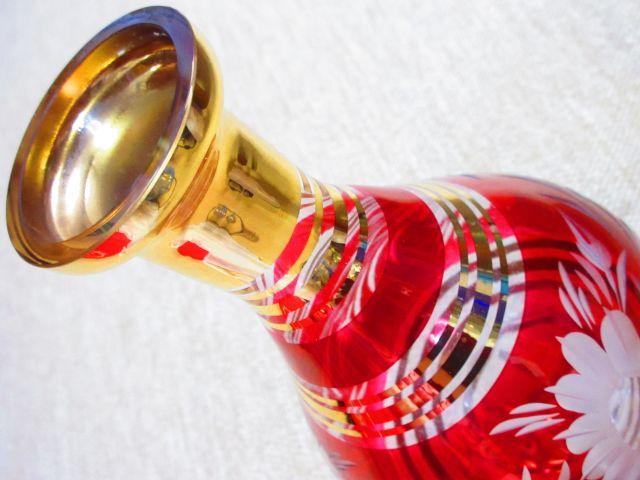 未使用☆切り子*花*花瓶*一輪挿し*酒器(ゴールド×赤) < インテリア/ライフ 未使用☆切り子*花*花瓶*一輪挿し*酒器(ゴールド×赤) < インテリア/ライフの