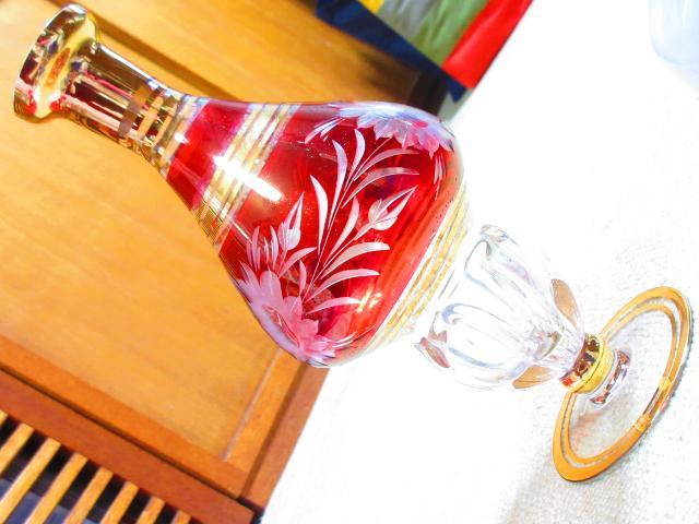 未使用☆切り子*花*花瓶*一輪挿し*酒器(ゴールド×赤) < インテリア/ライフ 未使用☆切り子*花*花瓶*一輪挿し*酒器(ゴールド×赤) < インテリア/ライフの