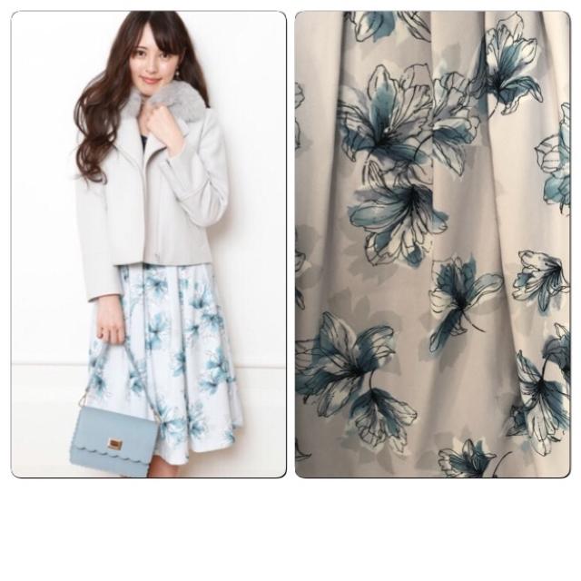 美品アプワイザー Autumn ニュアンスフラワースカート2 < ブランド  美品アプワイザー Autumn ニュアンスフラワースカート2 < ブランドの