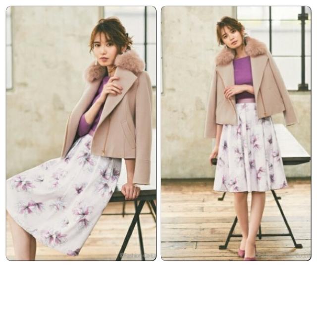 美品アプワイザー Autumn ニュアンスフラワースカート2 < ブランド  美品アプワイザー Autumn ニュアンスフラワースカート2 < ブランドの