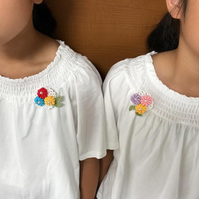 ハンドメイド♪レース編み お花畑のブローチ < 女性ファッション  ハンドメイド♪レース編み お花畑のブローチ < 女性ファッションの