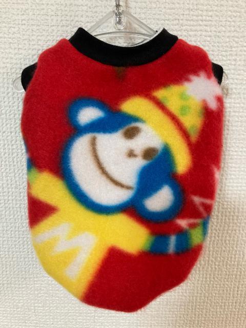 SALE★SS★ハンドメイド サル シャツ 赤 ボーダー フリース 犬服★ < ペット/手芸/園芸  SALE★SS★ハンドメイド サル シャツ 赤 ボーダー フリース 犬服★  < ペット/手芸/園芸の