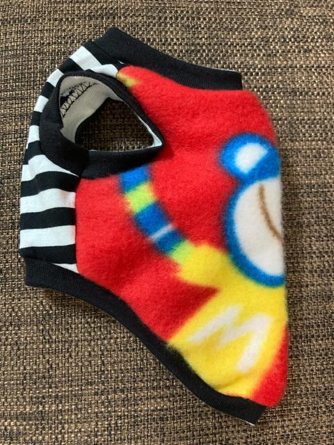 SALE★SS★ハンドメイド サル シャツ 赤 ボーダー フリース 犬服★ < ペット/手芸/園芸  SALE★SS★ハンドメイド サル シャツ 赤 ボーダー フリース 犬服★ < ペット/手芸/園芸の
